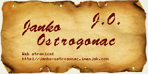 Janko Ostrogonac vizit kartica
